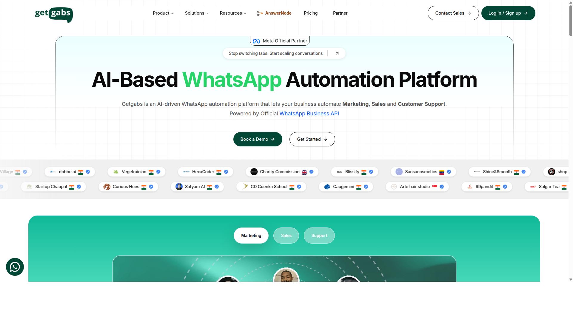 Getgabs website